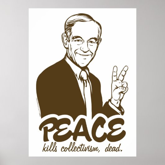 Poster personnalisable Ron Paul Peace (Devant)