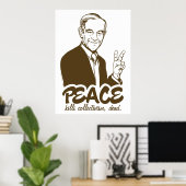 Poster personnalisable Ron Paul Peace (Bureau à domicile)