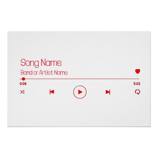 Poster Personnalisable votre musique préférée (Devant)