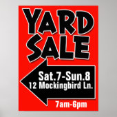 poster personnalisable YARD VENTE (Devant)