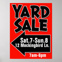 poster personnalisable YARD VENTE