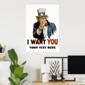 Poster personnalisation de "je veux vous" (Bureau à domicile)