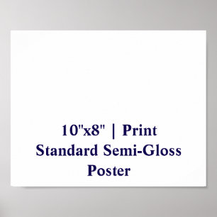 Poster Personnalisé 10"x8" Semi-brillant standard