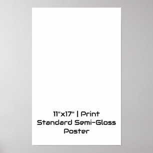 Poster Personnalisé 11"x17" Semi-brillant standard