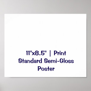 Poster Personnalisé 11"x8.5" Semi-brillant standard