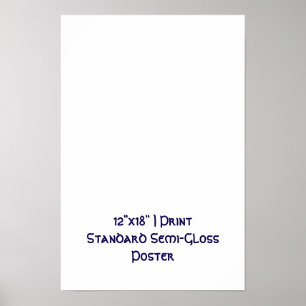 Poster Personnalisé 12"x18" Semi-brillant standard