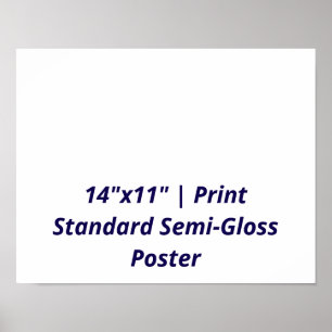 Poster Personnalisé 14"x11" Standard Semi-brillant