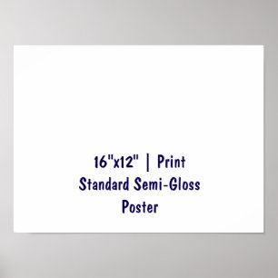 Poster Personnalisé 16"x12" Semi-brillant standard