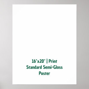 Poster Personnalisé 16"x20" Semi-brillant standard