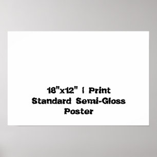 Poster Personnalisé 18"x12" Semi-brillant standard