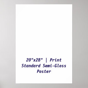 Poster Personnalisé 20"x28" Semi-brillant standard