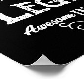 Poster Personnalisé 21e anniversaire Né 2000 Vintage Noir (Coin)