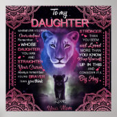 Poster Personnalisé À Ma Couverture Fille, (Devant)