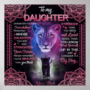 Poster Personnalisé À Ma Couverture Fille,