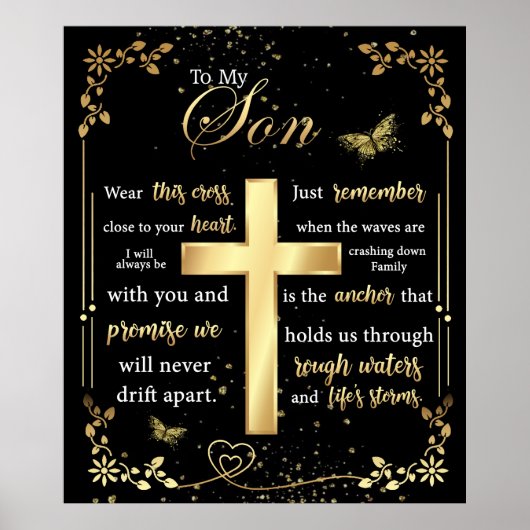 Poster Personnalisé À Ma Couverture Fils (Devant)