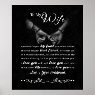 Poster Personnalisé À Ma Femme Blanket
