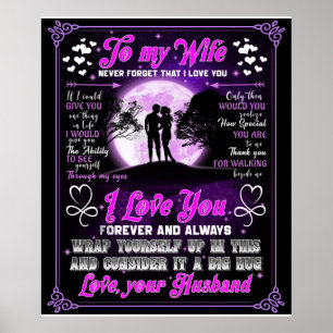 Poster Personnalisé À Ma Femme Blanket