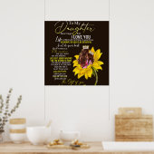 Poster Personnalisé À Ma Fille Amour De Maman Sunflowe (Cuisine)