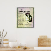 Poster Personnalisé À Ma Fille De Maman Blanket Wolf (Cuisine)