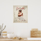 Poster Personnalisé À Ma Fille De Maman Papillon Bla (Cuisine)