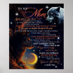 Poster Personnalisé À Ma Maman Wolf De Daughter Cadeau<br><div class="desc">Personnalisé À Ma Mère Blanket,  Blanche De Loup De Fille,  Blanche De Famille De Loup,  Blanche De Toison,  Cadeaux De Maman Anniversaire,  Cadeaux Pour Ma Mère. Offrir des cadeaux tôt ou tard n'a pas d'importance,  il importe que vous avez sincèrement donné des cadeaux! !</div>