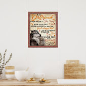 Poster Personnalisé À Ma Petite Amie Blanket Wolf (Cuisine)