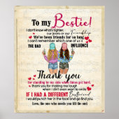 Poster Personnalisé À Mon Couverture Bestie (Devant)