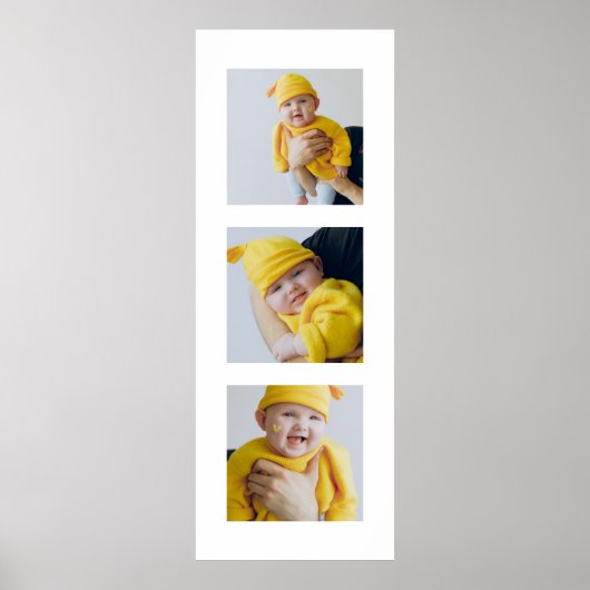 Poster Personnalisé Ajouter 3 photos sur mesure (Devant)