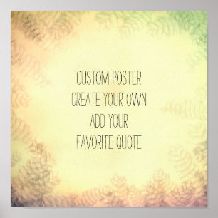 poster personnalisé ajouter une citation art natur