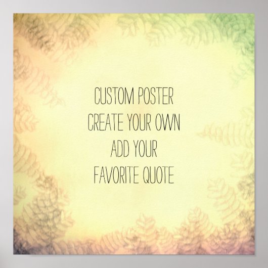 poster personnalisé ajouter une citation art natur (Devant)