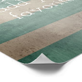 poster personnalisé ajouter votre citation rayures (Coin)