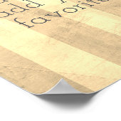 poster personnalisé ajouter votre citation rayures (Coin)