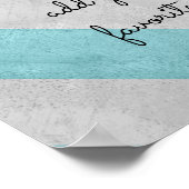 poster personnalisé ajouter votre citation rayures (Coin)