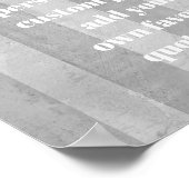 poster personnalisé ajouter votre citation rayures (Coin)