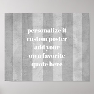 poster personnalisé ajouter votre citation rayures