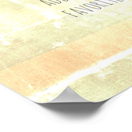 poster personnalisé ajouter votre citation rayures (Coin)