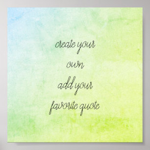poster personnalisé ajouter votre devis aquarelle