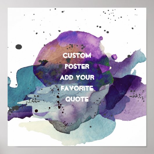 poster personnalisé ajouter votre propre devis aqu (Devant)