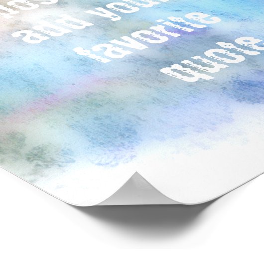 poster personnalisé ajouter votre propre devis ble (Coin)