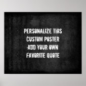 poster personnalisé ajouter votre propre devis gri (Devant)