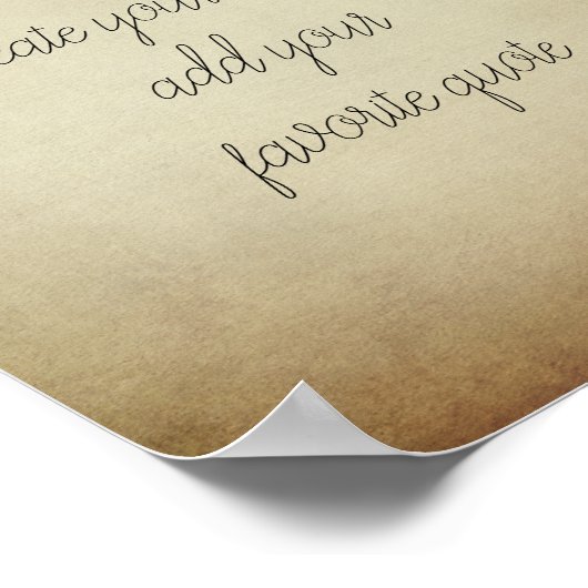 poster personnalisé ajouter votre propre devis sty (Coin)