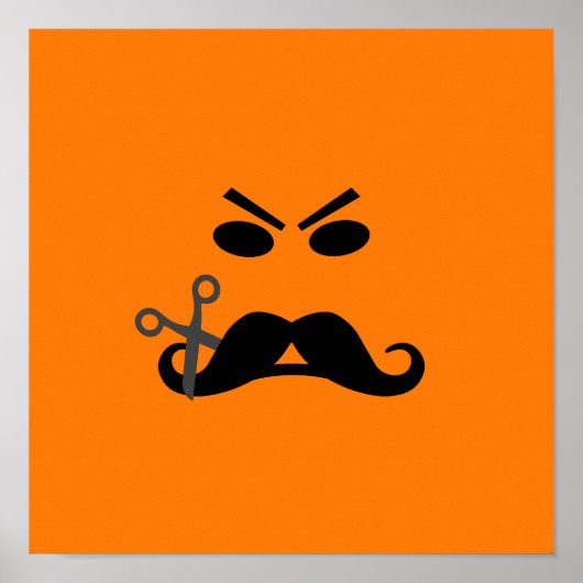 Poster personnalisé Angry Mustache (Devant)