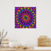 Poster personnalisé Arc-en-ciel Fractal Burst (Cuisine)