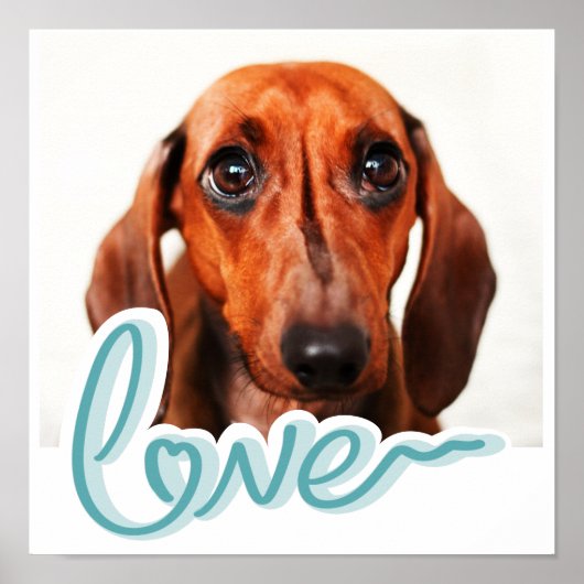 Poster personnalisé avec typographie bleue moderne (Devant)