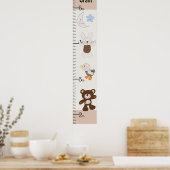 Poster Personnalisé B est pour Bear/Teddy Bear Growth Cha (Cuisine)