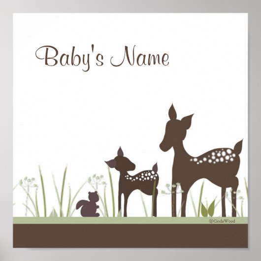 Poster personnalisé Baby Deer (Devant)