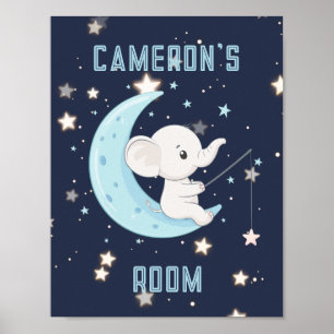 Poster personnalisé Baby Elephant Fishing 4 Etoile