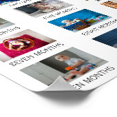 Poster personnalisé Baby First Year Poster Moderne (Coin)