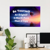 Poster personnalisé "Be Yourself" (Bureau à domicile)