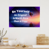 Poster personnalisé "Be Yourself" (Cuisine)